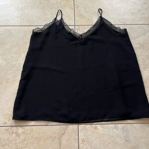 Zara basic collection womens xs black camisole with lace blouse top
